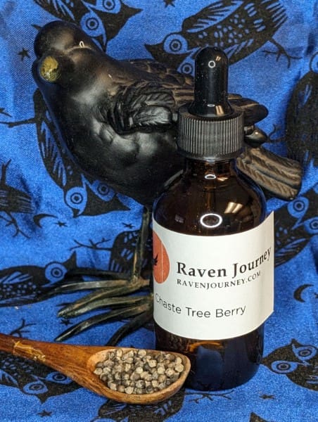 A bottle of raven house 's tea tree berry oil.